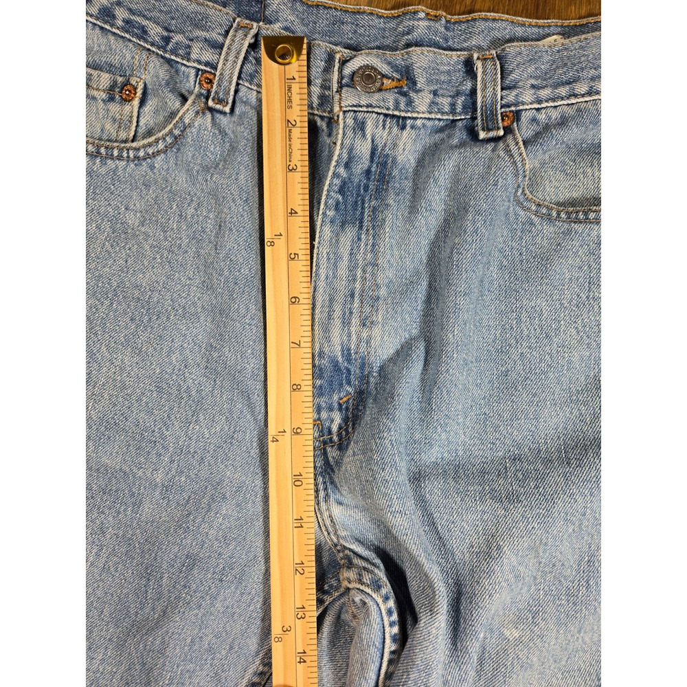 Vintage 90s Levi’s 550 Relaxed Fit Denim Jeans Mens 38x32 Blue Grunge Paint - Picture 7 of 14